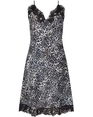 Lisa The Label Blossom Slip Dress - Black