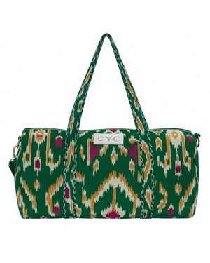 Conscious Yoga Collective The Ikat Velvet Weekender - Green