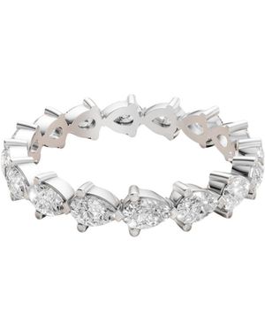 Aya Fine Jewelry Pear Lab Diamond Eternity Band Ring - White