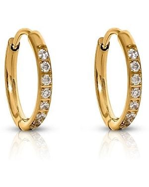 Evie Jewelry Transition Huggie Hoop Earrings - Metallic