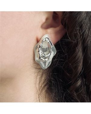 Bio-Trimmings Pascal Statement Earrings - White