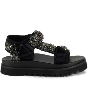 Keith Scarrott Shoes Cristalli Jewel Sandal - Black