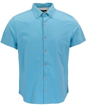 lords of harlech Todd Knit Shirt - Blue