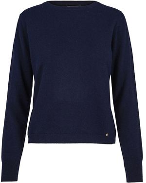 tirillm Sasha Basic Cashmere Pullover With Round Neck - Blue