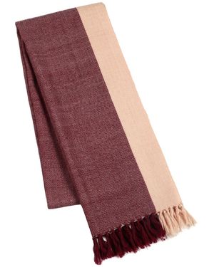 Heritagemoda Neutrals Artisanal Burgundy Herringbone Scarf - Red