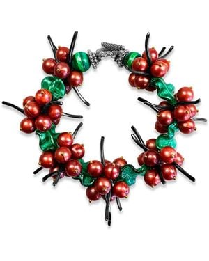 Bellus Domina Rosehips Beaded Bracelet - Red