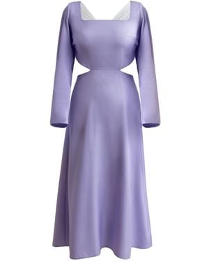RainSisters Lilac Backless Dress With A Bow: Lilac Grace - Purple