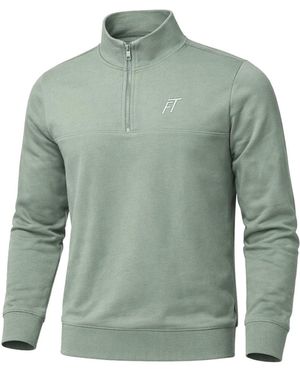 Foster Taylor Sweat Qtr Zip Mock Neck - Green