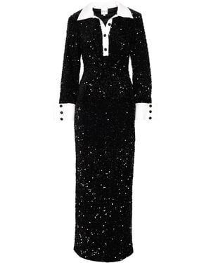 Ofuure Rei Sequin Maxi Dress - Black