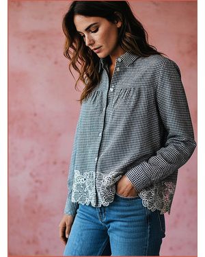 Nooki Design Koren Embroidered Blouse - Gray