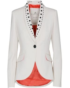 The Extreme Collection Neutrals Fitted Blazer Ivory Eleanore - White