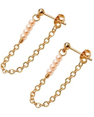 Inari Jewellery Unity Row Backchain Earring Amazonite Gemstone - Metallic