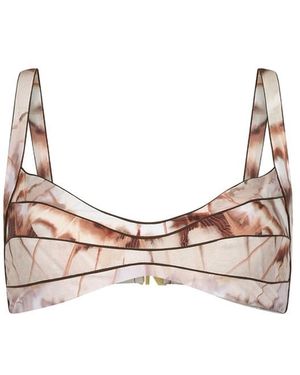 Neoblu Neutrals Amanecer Top Print Cafe - White