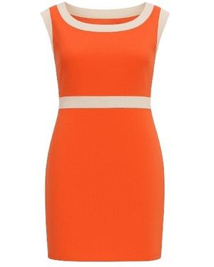 Conquista Panel Detail Mini Dress - Orange