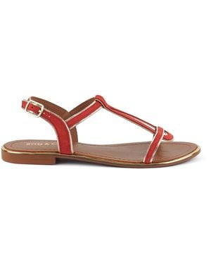 Rag & Co Feodora Flat Slip-On Sandals By Rag & Co - Brown
