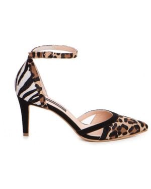The 5Th Element Neutrals Cassandra Leather Pumps - Metallic