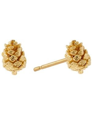 Lee Renee Baby Pine Cone Earrings - Metallic