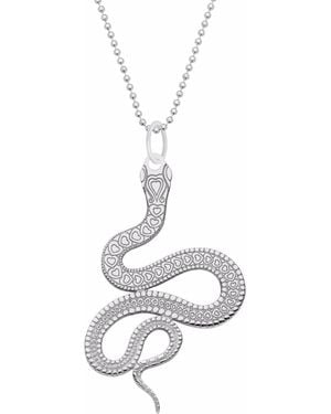 CarterGore Large Snake Pendant Necklace - Metallic