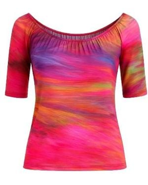 Conquista Scoop Neck Top - Red