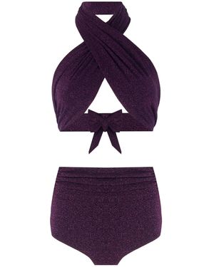 Nur Karaata Sparkle Bikini Set - Purple