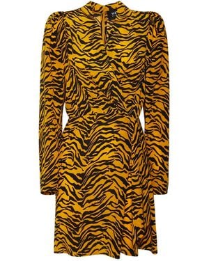 SVETA Milano Cambridge Tiger Silk Dress - Metallic