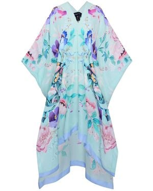 Meng Silk Georgette Kaftan - Blue