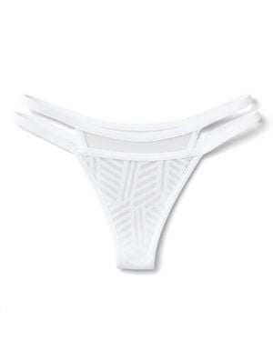 Zelf Intimates Moonlight Adjustable Thong - White