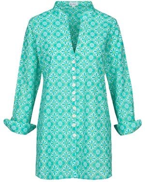 At Last Cotton Louise Shirt - Blue