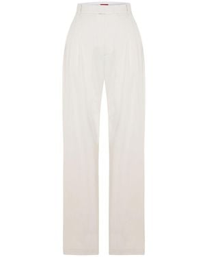 Pcfg Neutrals Daydreamers Relaxed Fit Dart Detail Trousers - White