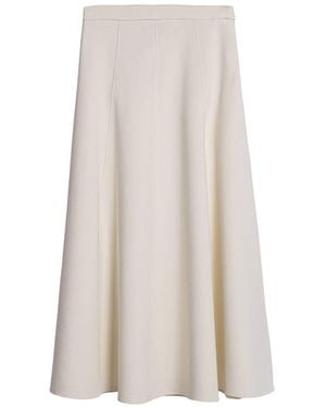 Nocturne Neutrals Flared Maxi Skirt - Natural
