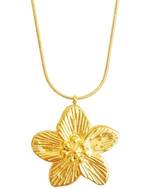 Maison De Gala Flower Pendant Necklace - Metallic