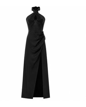 Cansu Xi Gaia Ra Maxi Dress - Black