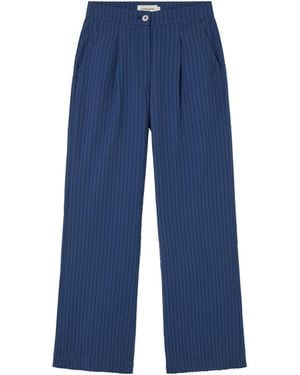 Thinking Mu Manolita Seersucker Pants - Blue