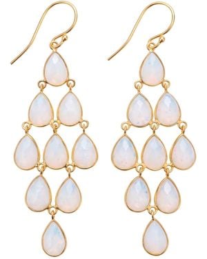 LÁTELITA London Erviola Gemstone Cascade Earrings Opal - Metallic