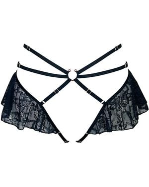 MONIQUE MORIN LINGERIE Hologram Skirted Harness - Blue