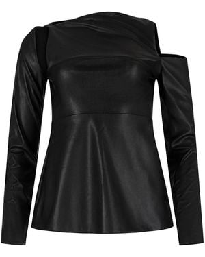 Clothes by Locker Room Faux Leather Top - Black