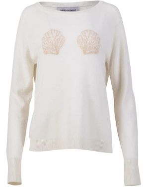 Catnip and Seaweed Neutrals The Cashmere Broken Shell Jumper - White