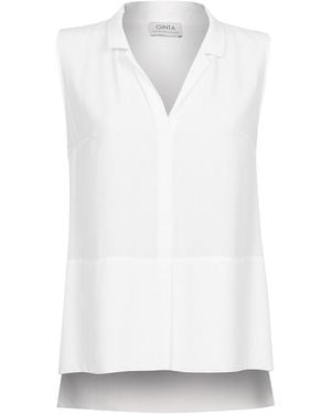 Ginta Asymmetric Hem Blouse - White