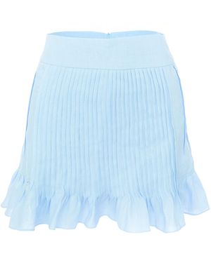 Underflirty Breeze Linen Skirt - Blue