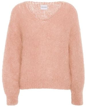 American Dreams Milana Ls Mohair Knit Peach - Pink
