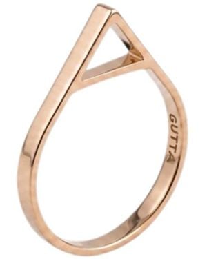 Gutta Design Triangle Ring Plated - Metallic