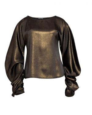 Bianca Popp Puff Blouse Long Sleeves - Black