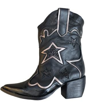 Any Old Iron Rodeho Leather Boots - Blue