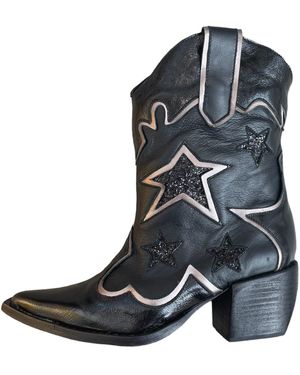 Any Old Iron Rodeho Leather Boots - Blue