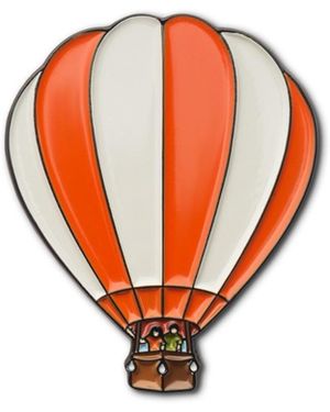 Make Heads Turn Enamel Pin Vilnius Air Balloon - Orange