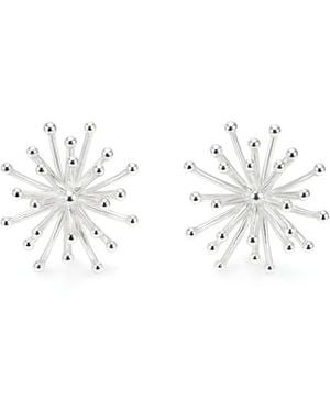 Janus Edinburgh Heather Bloom Large Stud Earrings - Metallic