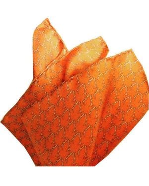 Lazyjack Press Buckwild Pocket Square - Orange