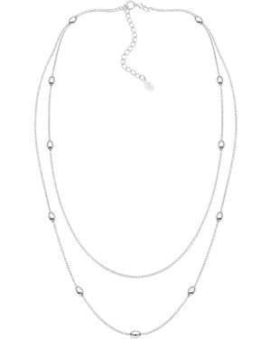 Uchi and Soto Enso 925 Layered Chain Necklace - Metallic
