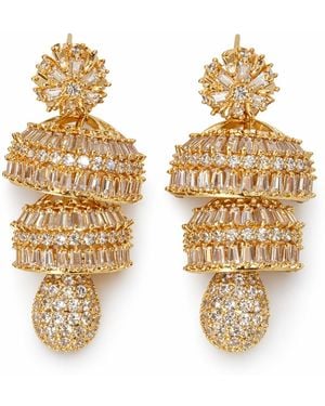 Freak Vault Imperial Cascade Cubic Zirconia Earring - Metallic