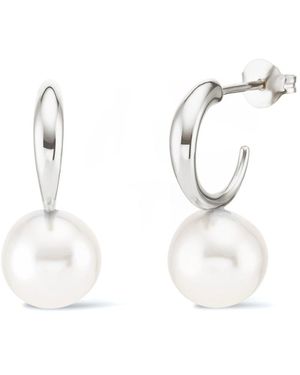 Dinny Hall Toro Pearl Drop Hoops - Metallic